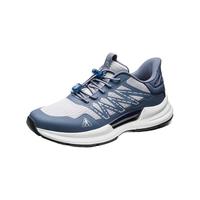 足力健老人鞋女士撑足弓加宽鞋头舒适休闲锻炼运动鞋长辈 天青蓝-男款 42