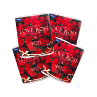 慕逸适 卷纸LoveRose玫瑰卫生厕纸水溶性印花有芯卷筒纸 4卷/包 4卷*4组