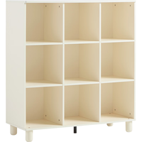 林氏家居奶油风书柜书架客厅房间玩具收纳置物柜带门林氏木业CF1X 置物柜+X1书柜*1+X2书柜*1