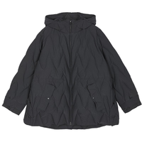 /江南布衣【糯米波波】25冬羽绒服宽松中长5PAC11190 001/本黑 L