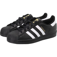 阿迪达斯 (adidas)SUPERSTAR贝壳头减震耐磨低帮儿童板鞋青少年黑色36码EF5398