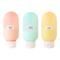 HOUYA旅行分装瓶挤压式沐浴露化妆品乳液旅游便携小空瓶子软管按压浴液 3只装