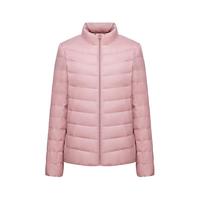雪中飞 SNOWFLYING 韩版大码时尚羽绒服女短款轻便修身轻薄羽绒服保暖外套
