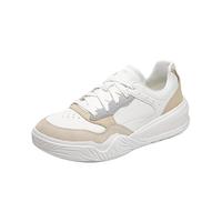 斯凯奇(Skechers)女款撞色复古经典轻便休闲板鞋运动鞋 白色/粉色/蓝紫色/WPKP 35