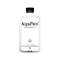 AQUAPROS 宝露兹 高端天然矿泉水弱碱扁瓶饮用水6瓶礼盒奶瓶材质 420ml*6瓶