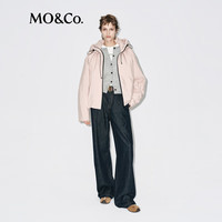 MO&Co.羽绒服2025冬90鹅绒三防高领连帽【轻暖漫游系列】MBE4EINT08 冰粉色 L /170