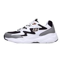 SKECHERS 斯凯奇 D'LITES系列 男子休闲运动鞋 999090/BKGD 白灰黑 39.5