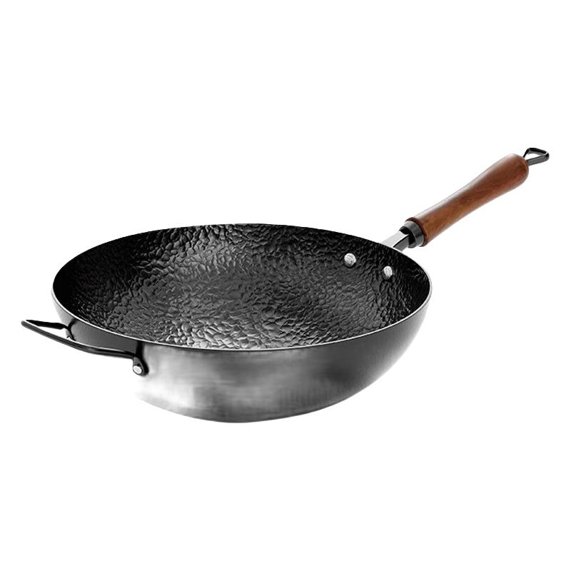 圆底炒锅【明火+凹面电磁炉+钢铲+玻璃盖】 32cm