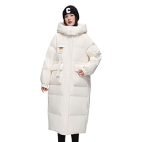 雪中飞 女式羽绒服秋冬休闲直筒防风可脱卸帽