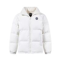 JOMA短款棉服男女同款2023软糯羊羔绒里冬季防风保暖立领棉衣外套 米白 L