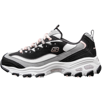 斯凯奇(Skechers)女鞋熊猫鞋春秋季复古运动老爹鞋百搭厚底增高休闲鞋舒适软底减震 BKGY黑灰 37