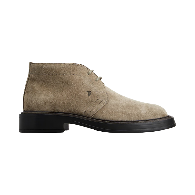 托德斯TOD'S【秋冬特惠】TOD'S男士绒面皮革沙漠靴时尚休闲短靴靴子男鞋 棕色 39