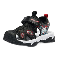 鸿星尔克儿童凉鞋男童鞋夏季透气包头凉鞋软底小童沙滩鞋 碳灰/正黑 30码