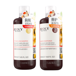 卓蓝雅 生姜侧柏叶防脱固发洗发水800ml+护发素800ml（洗护双效套装）