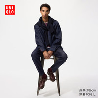 优衣库男女装EZY DENIM牛仔裤水洗产品弹力长裤479314 68 深蓝色 M