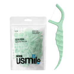 usmile 双线抗龋 牙线棒  200支