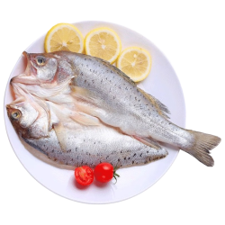 速鲜 新鲜活冻三去海鲈鱼 200-250g*6条