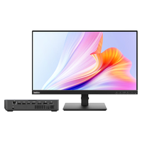 联想(Lenovo)扬天M400 Mini台式机 1升电脑主机 (12代i5-12400T 16G 512G Type-C Win11)23英寸整机