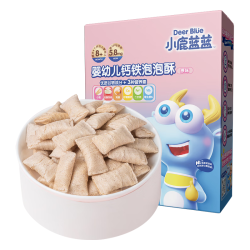 小鹿蓝蓝 婴幼儿钙铁泡泡酥小饼干 宝宝零食儿童零食8个月+ 原味35g