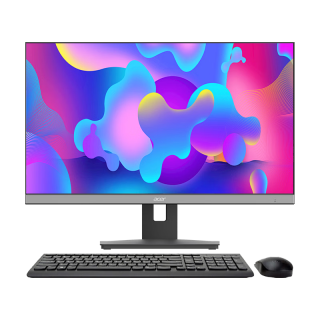 宏碁 一体机电脑台式办公商家用学习23.8英寸超高清 intel12代四核 8G 256GSSD