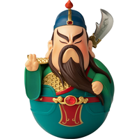 欢喜小将不倒翁系列 潮玩艺术品 关公手办创意桌面摆件 关公不倒翁