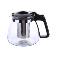 梦庭 茶壶加厚玻璃不锈钢过滤泡茶壶大容量 水壶茶具1000ml