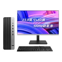 HP 惠普 战66 最新款 台式电脑主机战系列小机箱(13代i3-13100 16G 1T WiFi 蓝牙)23.8英寸大屏显示器