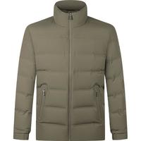 柒牌（SEVEN）三防羽绒服立领拉链石墨烯拒水鸭绒外套 驼色 XL （180/96A）