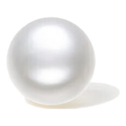 周六福 S925银珍珠耳钉耳饰生日礼物女馒头珠 9.5-10.5mm