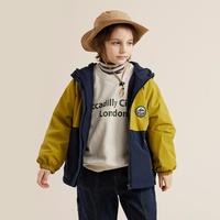 咕噜日记 儿童男童加绒上衣秋冬款女童25新款防风保暖外套