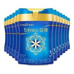 美赞臣 蓝臻3段1-3岁含乳铁蛋白幼儿牛奶粉820g*12罐