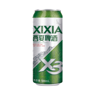 西夏啤酒 X3拉格啤酒500ML*12罐整箱装（新老包装随机发货）