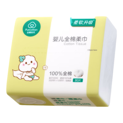全棉时代 婴儿棉柔巾洗脸巾干湿两用巾一次性洗面巾手帕加厚面巾 80片/1包