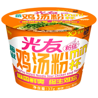 光友 即食 速食泡面粉丝 mini鸡汤粉12杯整箱 杯装