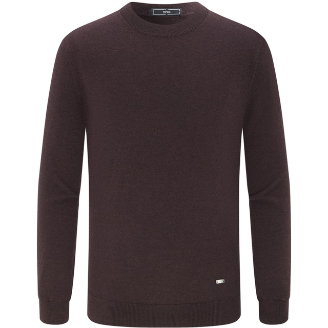 有券的上、今日必买：EMZ 鄂尔多斯 100%羊毛男士套头羊毛衫轻盈保暖7A抑菌 深咖