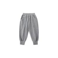 巴厘小猪儿童裤子2025男孩秋季长裤宝宝束脚裤儿童运动休闲裤春秋款 中花灰 73
