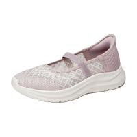 足力健老人鞋男女软底休闲鞋健步鞋长辈 暮霭紫-飞绣鞋25216029P 36