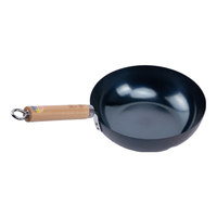 臻三环 章丘铁锅炒锅小铁锅无涂层不易粘锅炒菜锅平底煎锅 古斗 24cm