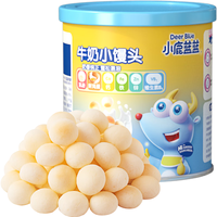 小鹿蓝蓝 宝宝饼干零食宝宝零食婴童饼干 奶味小馒头1瓶