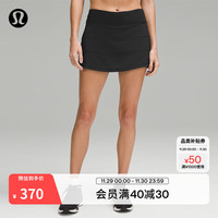 lululemon 丨Pace Rival 女士运动中腰短裙 速干 芯吸 LW8A78R 黑色