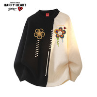 CHARLES JANG'S HAPPY HEART 查尔斯桃心 男女花卉印花圆领毛衣 YJTCH3512042