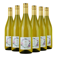 天帕(TENTA)智利中央山谷原瓶进口 花标干白葡萄酒13度750ml*6瓶整箱装送礼 霞多丽