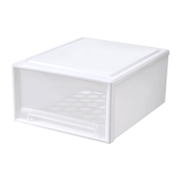 傲家 抽屉式收纳柜子多层塑料衣柜收纳箱透明家用宿舍储物柜抽屉盒   10L：深32宽24.5高12cm