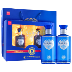 景芝 一品景芝蓝淡雅白酒 高度芝麻香型山东名酒 52度 500mL 2瓶 蓝淡雅礼盒装