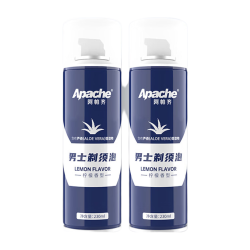 阿帕齐 柠檬香型 剃须泡沫  刮胡泡沫230ml  2瓶装