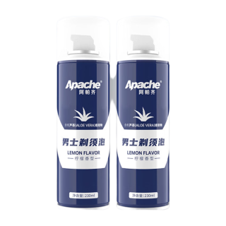 阿帕齐 柠檬香型 剃须泡沫  刮胡泡沫230ml  2瓶装