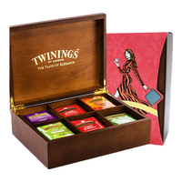 TWININGS 川宁 英伦茶韵木质礼盒 5口味 90袋（英式早餐红茶*30袋+精品锡兰红茶*15袋+茉莉花茶*15袋+沁心薄荷叶茶*15袋+大吉岭红茶*15袋）