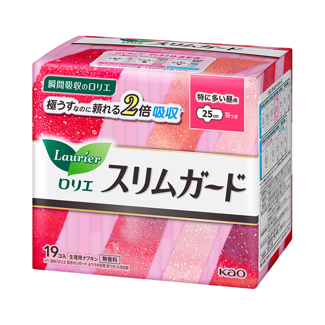 乐而雅 S系列超薄卫生巾日用姨妈巾25cm*19片花王瞬吸透气 日本进口