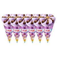 五羊牌 香芋口味脆皮甜筒 雪糕批发冷饮73g*6支装