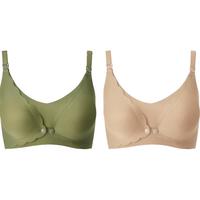 婧麒前开扣内衣大胸大码舒适怀孕期产后喂奶无痕哺乳文胸